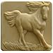 Milky Way Running Horse Soap Mold Tray - Melt and Pour - Cold Process - Clear PVC - Not Silicone - MW 106
