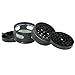 DCOU New Design Premium Herb Grinder 2.2 Inches 4 Piece Spice Grinder with Pollen Catcher Durable Zinc Alloy Herb Grinder Spice Grinder (Black)