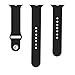 MoKo Apple Watch Band Series 1 Series 2, Soft Silicone Replacement Sports Band for 38mm Apple Watch 2015 & 2016 All Models, BLACK (Not fit 42mm Versions)