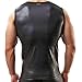 YiZYiF Sexy Mens Underwear T-Shirt Sleeveless Vest Tank Top Leather Undershirt Medium, Black
