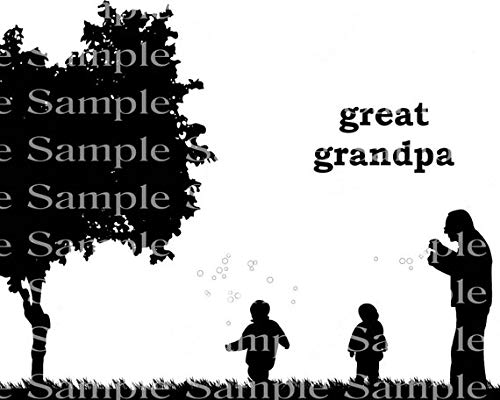 1 Round 48 Per Sheet Great Grandpa Silhouette Background D 2d Edible Cake Cupcake Party Topper D Amazon Com Grocery Gourmet Food