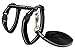 Rogz Reflective Nylon Cat Leash and Harness Combination Set, escape proof for walking and fully adjustable to fit most breeds, Black