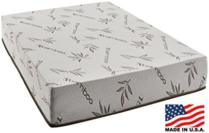 Customize Bed 8 Inch Queen Gel Memory Foam Mattress with Rayon Derived from Bamboo Cover, Queen Size Mattress in a Box, Queen Size Mattress - CertiPUR-US Certified, Mattress Made in USA
