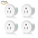 Anbes DL40002883 Wi-Fi Smart Plug Mini Outlet Socket Works with Amazon Alexa Echo, Google Home and Ifttt, Etl and Fcc Listed, No Hub Required (4 Pack)
