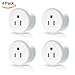 Anbes Wi-Fi Smart Plug Mini Outlet, Alexa Plug Smart Socket - Control your Devices from Anywhere, Works with Amazon Alexa Echo, Google Assistant and IFTTT, Timing Function, No Hub Required (4 Pack)