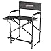 Tailgaterz Take-Out Seat Steel Chair with Side Table, Game Day Graphite