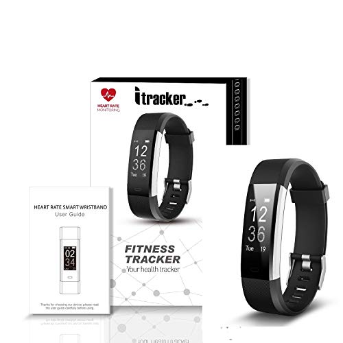 ITRACKER Fitness Tracker [2019], Activity Tracker Watch with Heart Rate Monitor, Waterproof Smart Bracelet with Step Counter, Calorie Counter, Pedometer Watch for Kids Women and Men (Black) - Thumbnail 6