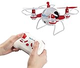 TechRC TR001C Mini Drone Bee 6 Axis Gyro 2.4GHz Quadcopter RC Drone Copter with 2MP HD Camera Headless 3D Flips & Rolls Mode for Beginners Kids Adults - Red