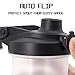 Hoople Protein Shaker Bottle, Gym Sports Water Bottle, Smoothie Mixer Cups, BPA Free, Flip Lid with Powerful Blending Ball Included, 24-Ounce (4 Pack, Random Color)