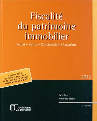 Fiscalité du patrimoine immobilier