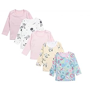 TupTam Baby Meisjes Top met Lange Mouwen Set van 5