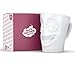 TASSEN Porcelain Mug with Handle, Joking Face Edition, 11 oz. White (Single Coffee Mug) Coffee Cup