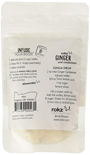 Rokz Spirit Infusion Refill Pouch for cocktails - Ginger Cardamom