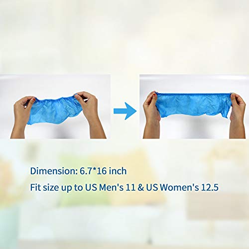 LyncMed 200 Pack Premium Disposable Boot & Shoe Covers Waterproof Durable Large Size - up to US Men's 11 & US Women's 12.5
