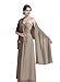 Sheer Soft Chiffon Bridal Women's Shawl For Special Occasions Khaki 79