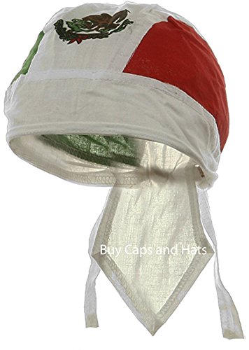 Mexican Flag Bandana Wrap Cotton Motorcycle Mexico Do Rag Buy Caps and Hats