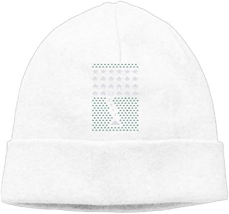 HNJI0JIAA Geek Unisex-Adult Space Geeky Ugly Christmas Sweater Invaders Autumn Hats White