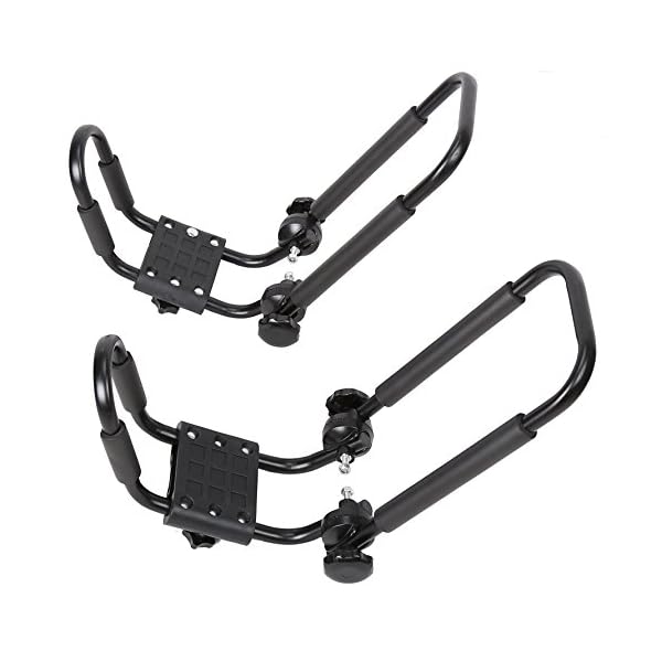1-Pair-Folding-Kayak-Carrier-Boat-Canoe-Rack-Snowboard-J-Bar-Roof-Top-Mounted
