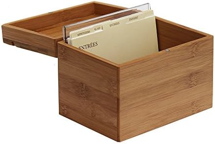 Star Caja de Recetas de bambú Oceanstar con Separador, Natural: Amazon.es: Hogar