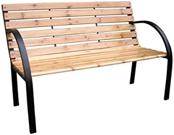 Amazon Com Kole Imports Wooden Park Bench Home Kitchen