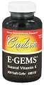 Carlson Labs E-Gems Natural Vitamin E, 400 IU