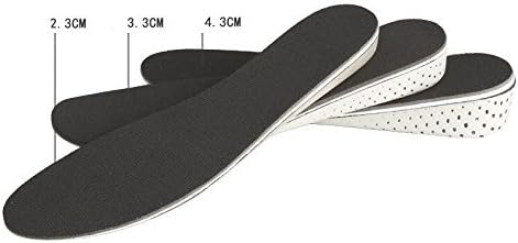 1Pair Soft Breathable Memory Foam Full Length Height Increase Insole Invisible Increasing Heel Lifting Inserts Short Boots Lifts Pads Elevator Insoles for Unisex Men Women(3.3cm Height) - Image 3