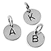apop nyc 925 Sterling Silver Alphabet Initial Round Disc Pendant Only - Mini Petite