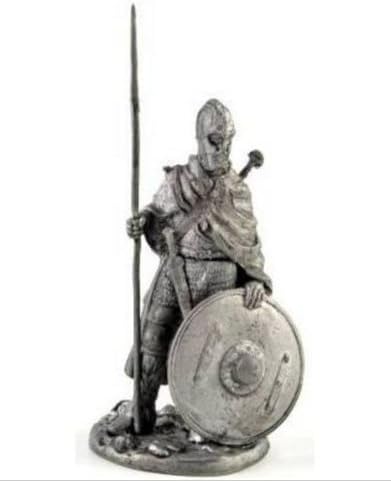 TIN MINIATURES THE ANGLO-SAXONS WITH A SPEAR AND SHIELD,5TH CENTURY 54MM 1/35 В3