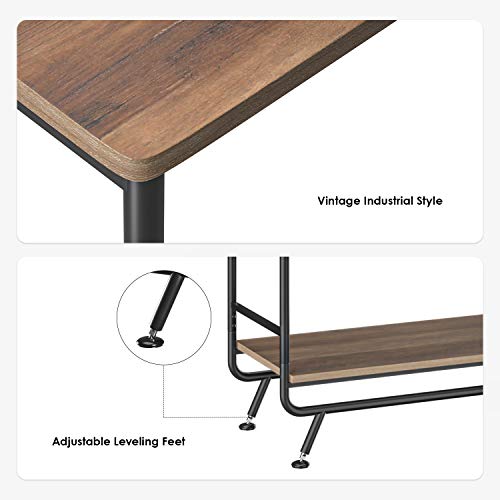 HOMECHO Farmhouse Industrial Console Table, 2Tier Vintage Sofa Console