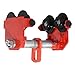 BestEquip Push Beam Trolley, 6600lbs Load Capacity Manual Trolley, 3Ton I-Beam Trolley, Heavy Duty Beam Trolley Hoist w/Dual Track Rollers, 2.5in - 5.5in Adjustable Flange for Lifting, in Steel