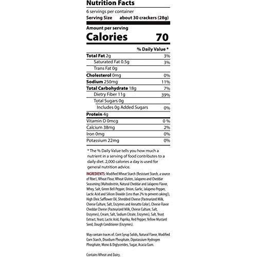 Thinables Baked Cheese Crisps: Cheese, Jalapeno Cheddar and Italian Four Cheese Variety pack, Low Net Carb, High Protein Crackers, High Fiber, Low Calorie, One (1) 6-ounce package of 3 flavor - Thumbnail 3