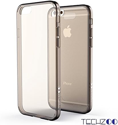TechZoo iPhone 6S Case, Scratch Resistant, Crystal Clear-Durable, Clear Back Panel &amp; TPU Bumper for iPhone 6/6S, Anti-Fingerprint – Clear/Smoke