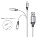 BYZ Charging Cable iPhone Charger 3 pack Lightening Cable - 6ft iPhone Cable USB Sync & Charging Cord for iPhone 7 Plus 7 6S Plus 6 Plus SE 5S 5C 5, iPad 2 3 4 Mini, iPad Pro Air, iPod - Silver Grey