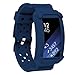 Moretek Silicone Bracelet Replacement Band Strap for Samsung Gear Fit2 & Fit2 Pro Tracker Smartwatch (New Blue)
