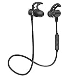 Bluetooth Headphones, SIX-QU Wireless Sport Earbuds with Mic, IPX4 Waterproof, HD Stereo Sweatproof Earphones, for Gym and Outdoors Workout, 6 Hour Battery, Noise Cancelling Headsets