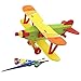 Funria Bfun Woodcraft 3D Puzzle Assemble and Paint DIY Toy Kit, Biplane