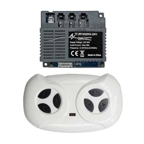 2.4G Bluetooth Remote Control and JR1932RX-24V Receiver Control Box Mother Board for Kids Ride On Car Powered Wheels Replacement Parts