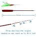 Retractable Wand , Multi Feather Teaser and Exerciser For Your Cat and Kitten - Cat Toys Interactive Cat Wand (8PCS)