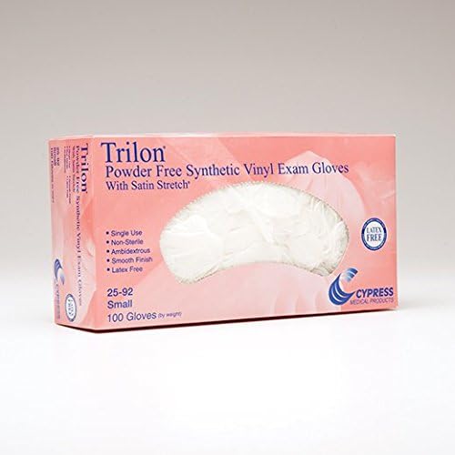 MCK Brand 25941300 Exam Glove Trilon Nonsterile Powder Free Vinyl Smooth Clear Medium Ambidextrous 25-94 Box Of 100