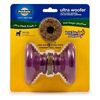 PetSafe Busy Buddy Ultra Woofer Treat Ring Dog Toy - Ultra Thick Treat Rings - Medium