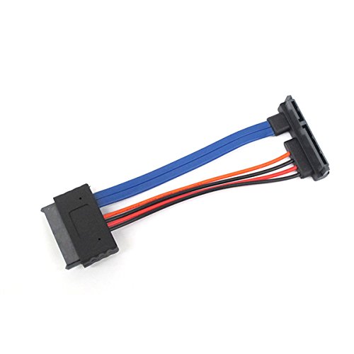 Micro SATA 16 pin Female to 22 Pin Right Angle SATA III Female Cable- 5 in