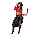 Dreamgirl womens Dreamgirl Women's Ruffled Crop Top Renaissance Peasant Accessory adult exotic costumes, Red, Small Medium US
