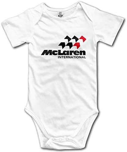 CharmKAT Cotton Boys Girls Baby Mclaren-Logo Creeper Bodysuit Baby (3-24 Months) One-Piece Jumpsuit