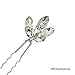 Yean Bridal Hair Pins Wedding Rhinestones Hair Clips Accessories for Women and Girls (Set of 3) (Silver)