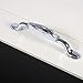 Rhinestone Crystal Cabinet Pulls Solid Aluminium Alloy Handles for Drawer Dressers Cabinets Bookcase Cupboard Kitchen Furniture (5.04inch/128mm, White)