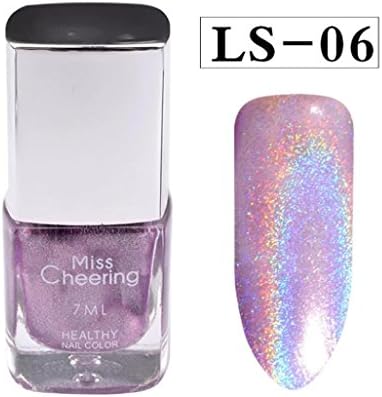qt0086 Miss cheering Nail Effect Nail Powder No Polish Foil Nails Art Glitter Silver by DMZing (MCH-06)