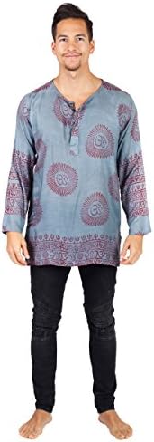 uinisex om mantra indian kurtaTop-Grey-Large