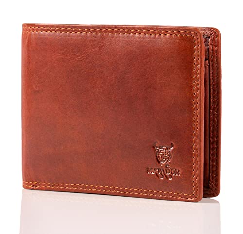 PRANKE in Antique and Soft Leather Purse/Wallet Men's Genuine Leather Purse/Wallet in Landscape Format