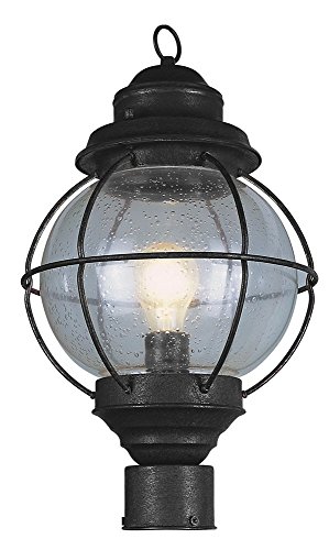 Trans Globe Lighting 69905 BK Outdoor Catalina 19" Postmount Lantern, Black