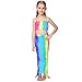 PGXT Girls 3 Pcs Mermaid Tail Rainbow Fish scale Bathing Suit Swimwear